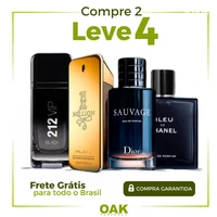 Combo 4 Perfumes Masculinos Importados (100ml) - 1 Million | Invictus | 212 VIP | Bleu [FRETE GRÁTIS]